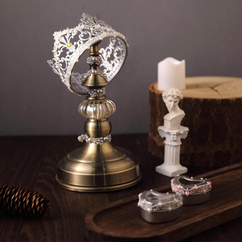 3 strips Stick on Heart Pearl Trims Self-Adhesive Gems