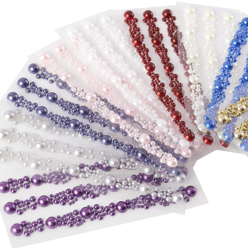 3 strips Stick on Rhinestone Trims Self-Adhesive Gems