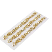 3 strips Stick on Rhinestone Trims Self-Adhesive Gems DIA_BD04_GOLD