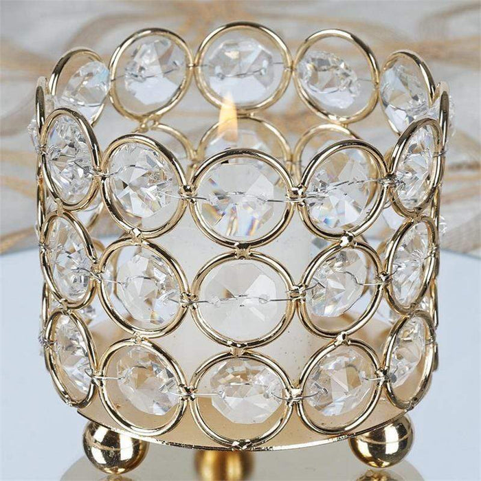 3" tall Crystal Beaded Votive Tealight Candle Holder