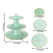 3 Tier 13" tall Cardboard Cupcake Stand Dessert Holder Set