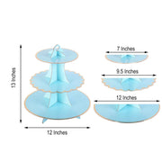 3 Tier 13" tall Cardboard Cupcake Stand Dessert Holder Set