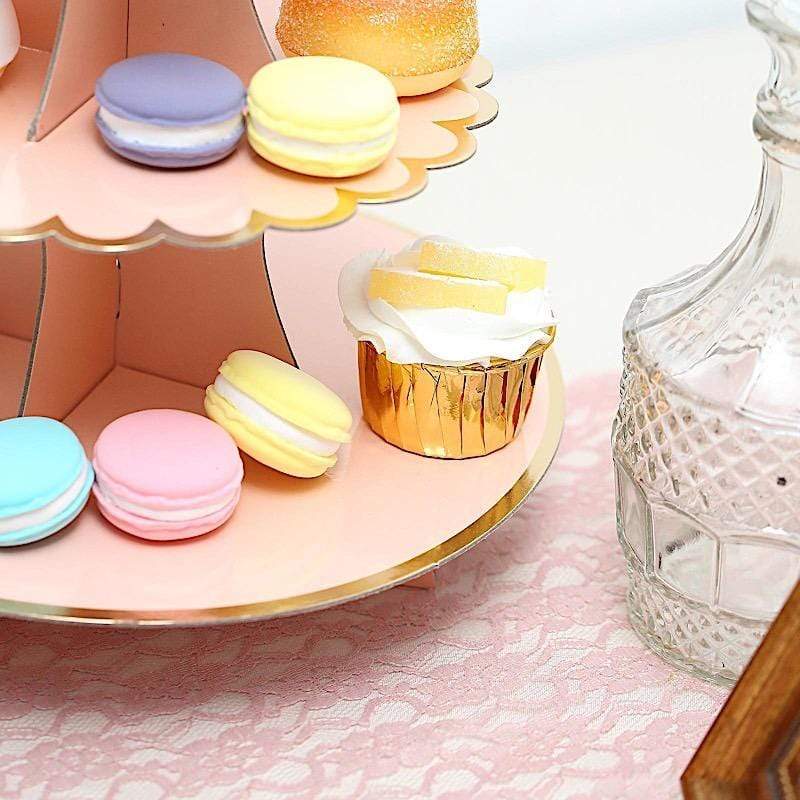 3 Tier 13" tall Cardboard Cupcake Stand Dessert Holder Set