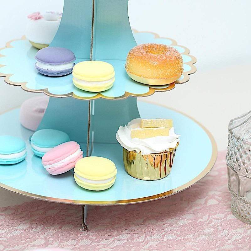 3 Tier 13" tall Cardboard Cupcake Stand Dessert Holder Set