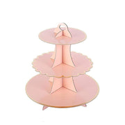 3 Tier 13" tall Cardboard Cupcake Stand Dessert Holder Set CAKE_CARB003_046
