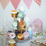3 Tier 14" tall Cardboard Cupcake Stand Dessert Holder Set