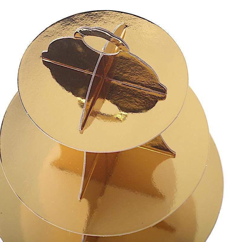3 Tier 14" tall Cardboard Cupcake Stand Dessert Holder Set
