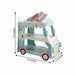 3 Tier 16" tall Cardboard Ice Cream Truck Cupcake Stand Dessert Holder - Blue and Pink CAKE_CARB007_VAN