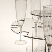 3-Tier 21" Round Acrylic Champagne Glasses Holder Flutes Display Stand - Clear DISP_STND_ACRY03_3_CLR