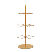 3-Tier 33" Metal Wine Glass Holder Tree Champagne Flutes Display Stand - Gold DISP_STND_MET01_3_GOLD