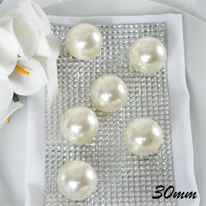 30 mm or 1.18" wide Faux Pearls BEAD_30M_IVR