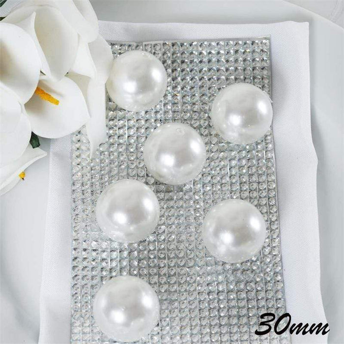 30 mm or 1.18" wide Faux Pearls BEAD_30M_WHT