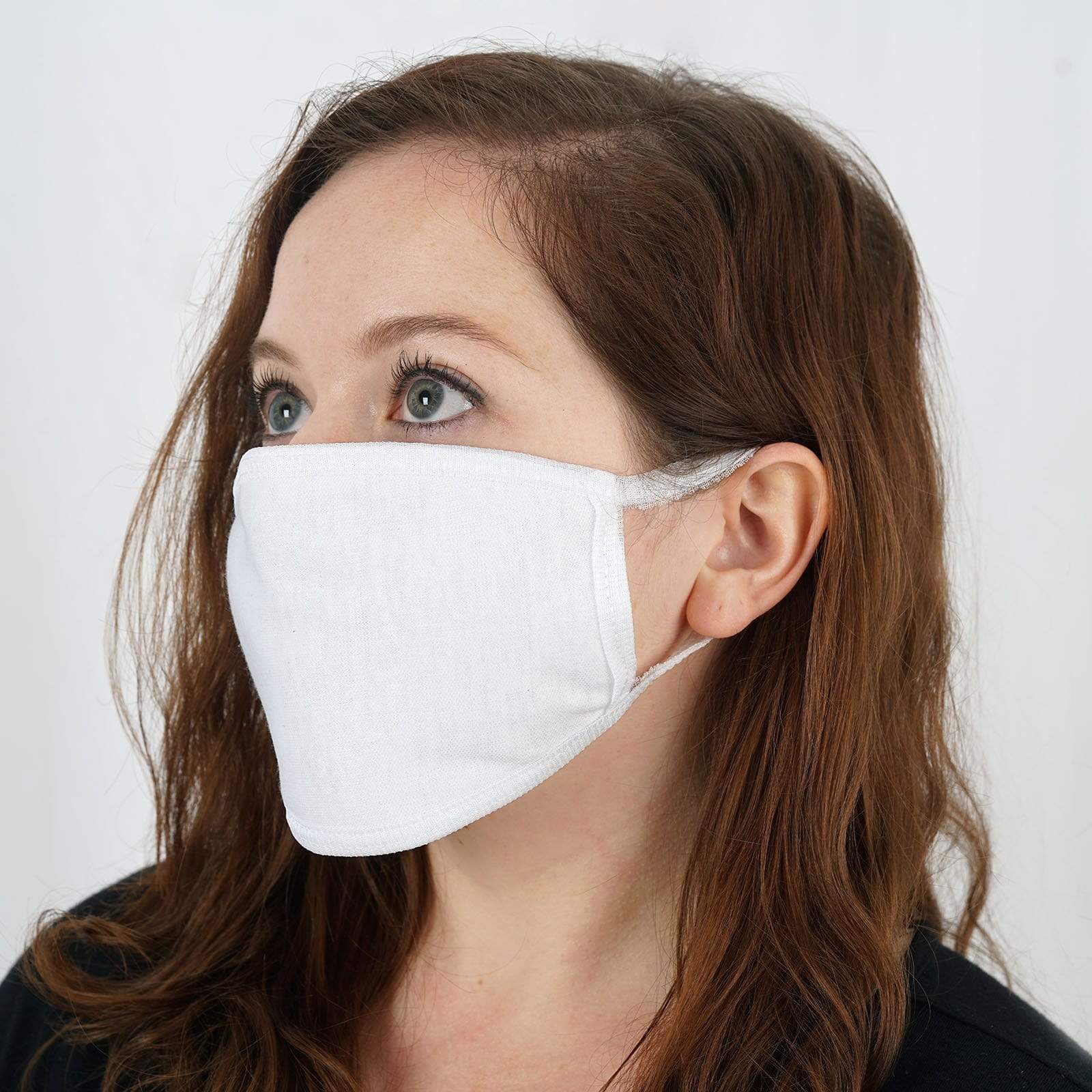 30 pcs 3-Layer Cotton Face Masks Extra Soft Washable Protective Covers - White CARE_MASK05