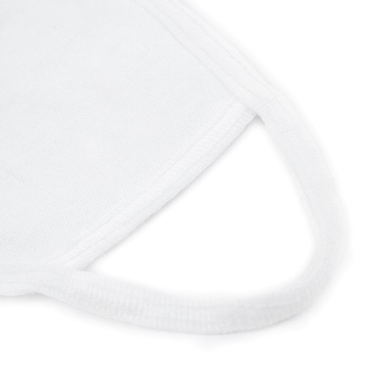 30 pcs 3-Layer Cotton Face Masks Extra Soft Washable Protective Covers - White CARE_MASK05