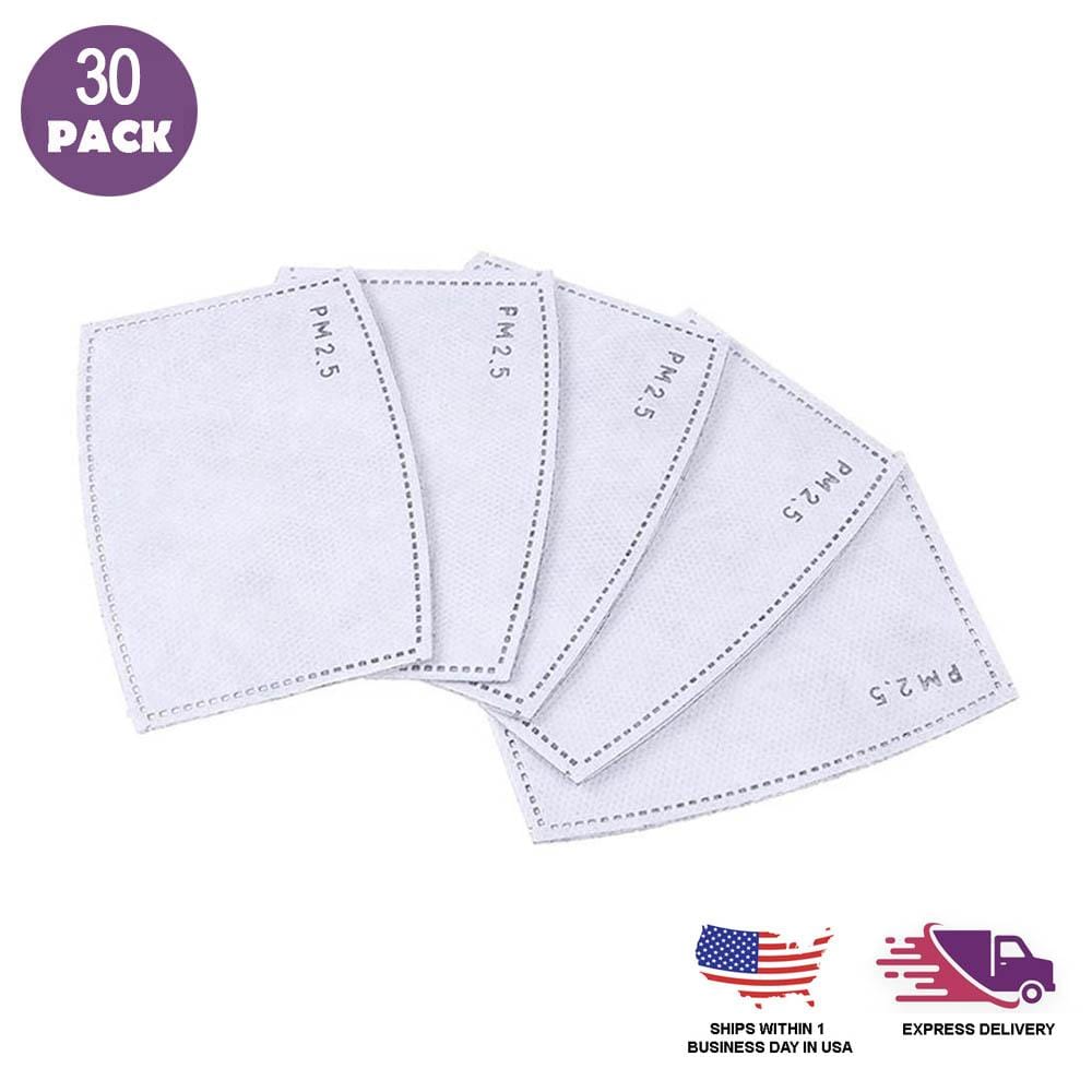 30 pcs 5-Layer PM 2.5 Face Mask Filters Breathable Protective Covers CARE_FIL01