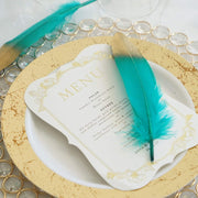 30 pcs Metallic Gold Tip Natural Goose Feathers