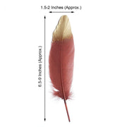 30 pcs Metallic Gold Tip Natural Goose Feathers