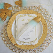 30 pcs Metallic Gold Tip Natural Goose Feathers