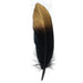 30 pcs Metallic Gold Tip Natural Goose Feathers OST_LEAF02G_BLK