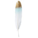 30 pcs Metallic Gold Tip Natural Goose Feathers OST_LEAF04G_MINT