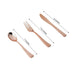 30 Rose Gold Metallic Forks Spoons and Knives sets - Disposable Tableware PLST_YY40_054