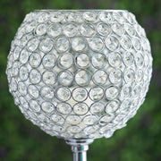 30" tall Crystal Beaded Goblet Ball Candle Holder Centerpiece