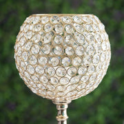 30" tall Crystal Beaded Goblet Ball Candle Holder Centerpiece