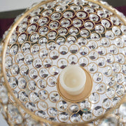 30" tall Crystal Beaded Goblet Ball Candle Holder Centerpiece