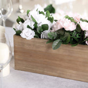 30" x 6" Wood Rectangular Box Planter Holders Centerpieces - Brown WOD_PLNT01_30X6_NAT