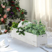 30" x 6" Wood Rectangular Box Planter Holders Centerpieces - White WOD_PLNT01_30X6_WHT