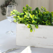 30" x 6" Wood Rectangular Box Planter Holders Centerpieces - White WOD_PLNT01_30X6_WHT