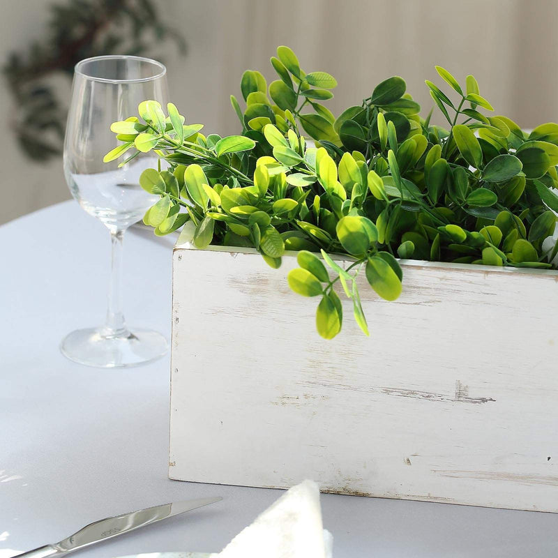 30" x 6" Wood Rectangular Box Planter Holders Centerpieces - White WOD_PLNT01_30X6_WHT