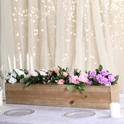 30" x 6" Wood Rectangular Box Planter Holders Centerpieces