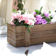 30" x 6" Wood Rectangular Box Planter Holders Centerpieces