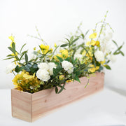 30" x 6" Wood Rectangular Box Planter Holders Centerpieces
