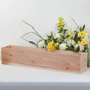 30" x 6" Wood Rectangular Box Planter Holders Centerpieces