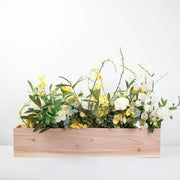 30" x 6" Wood Rectangular Box Planter Holders Centerpieces