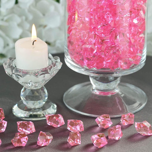 300 pcs Crystal like Acrylic Ice ICE_LRG_PINK