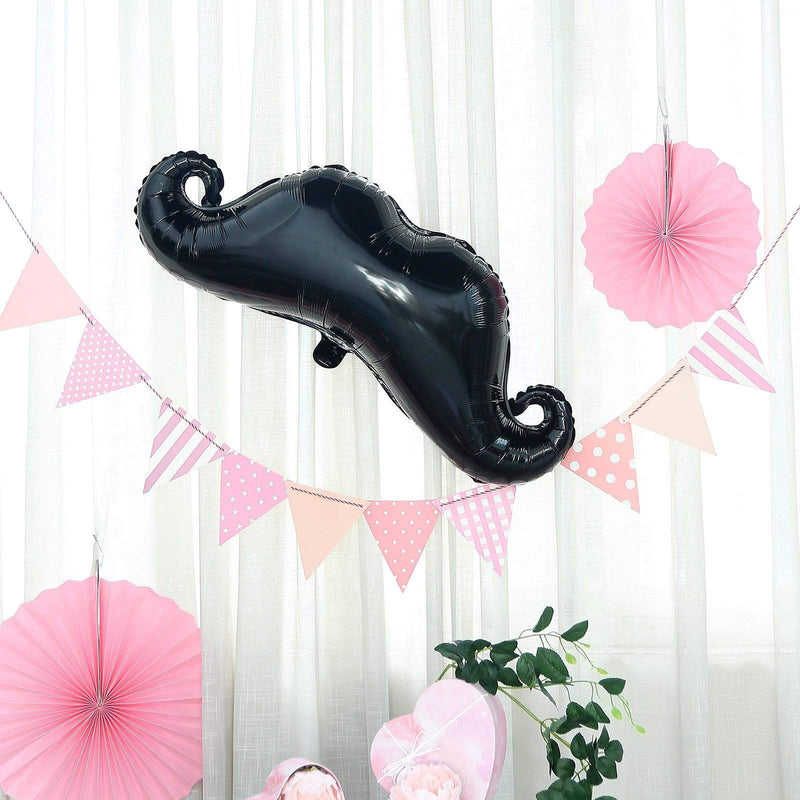 31" long Mustache Mylar Foil Balloon - Black BLOON_FOL0005_37