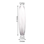 31" tall Cylindrical Glass Vase - Clear VASE_A36_32