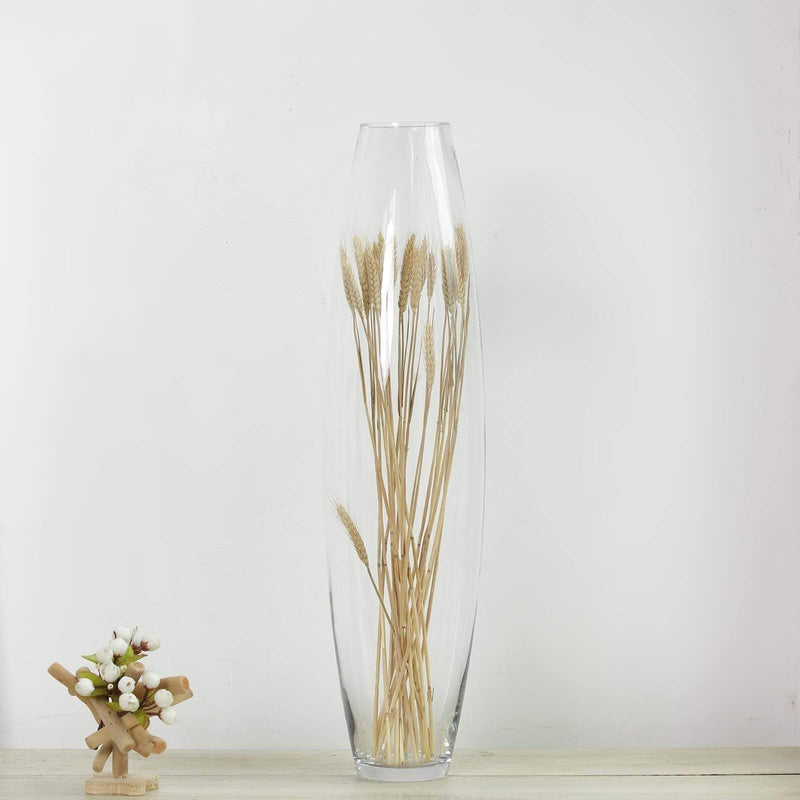 31" tall Cylindrical Glass Vase - Clear VASE_A36_32