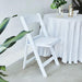31" tall Resin Folding Chair with Vinyl Padded Seat - White FURN_FOLD01_WHT