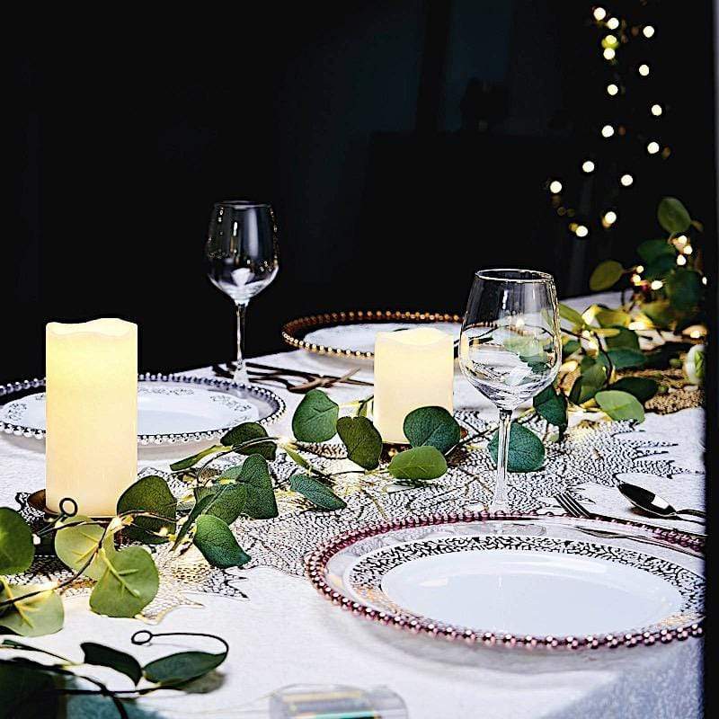 32 ft LED Eucalyptus Leaves Garland Battery Operated Fairy Lights - Green LEDSTR_ARTI_005_32_CLR