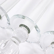 32" tall 5 Arm Crystal Glass Round Candelabra Taper Candle Holder - Clear CHDLR_CAND_030R_5_CLR