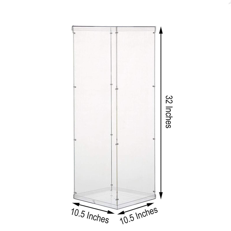 32" tall Acrylic Display Box Centerpiece Pedestal Riser Column