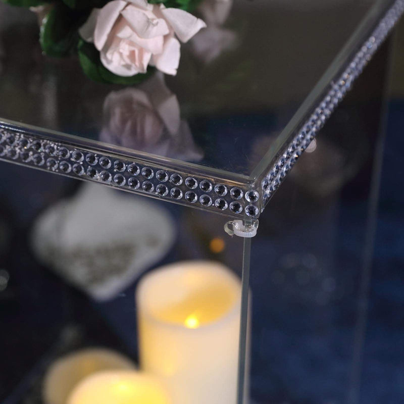 32" tall Acrylic Display Box Centerpiece Pedestal Riser Column