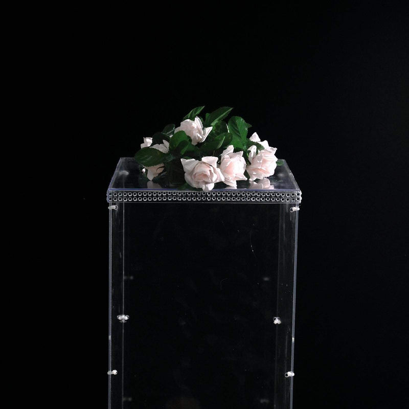 32" tall Acrylic Display Box Centerpiece Pedestal Riser Column