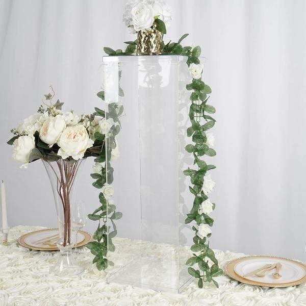 32" tall Acrylic Display Box Centerpiece Pedestal Riser Column