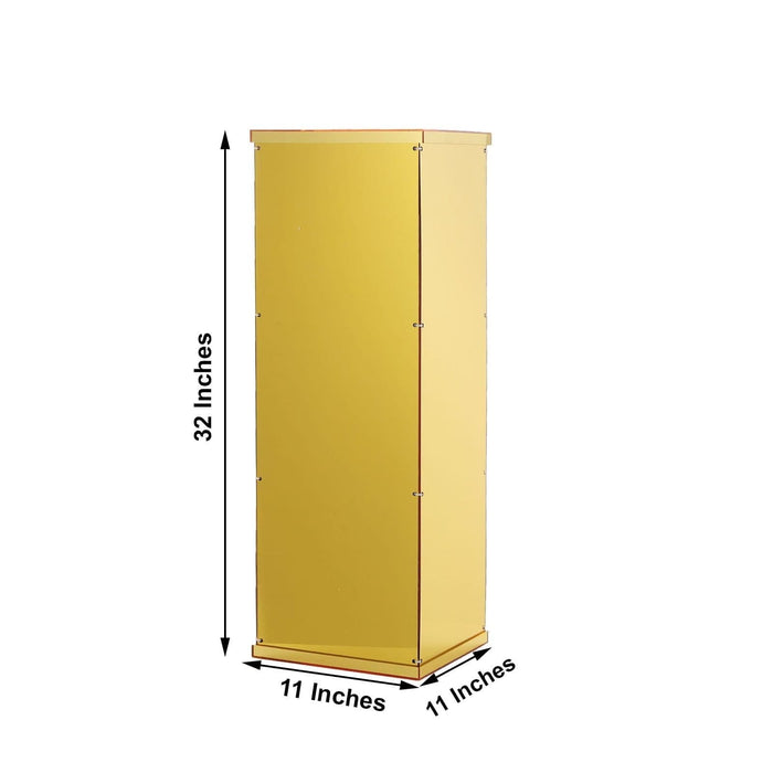 32" tall Acrylic Display Box Centerpiece Pedestal Riser Column