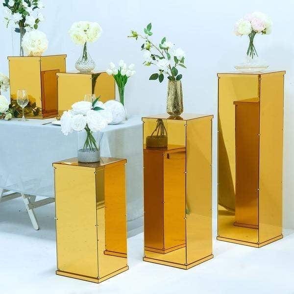 32" tall Acrylic Display Box Centerpiece Pedestal Riser Column